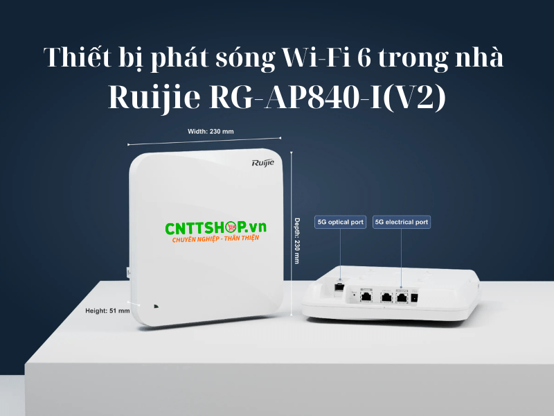 Thiết kế và cổng kết nối của Wifi Ruijie RG-AP840-I(V2)