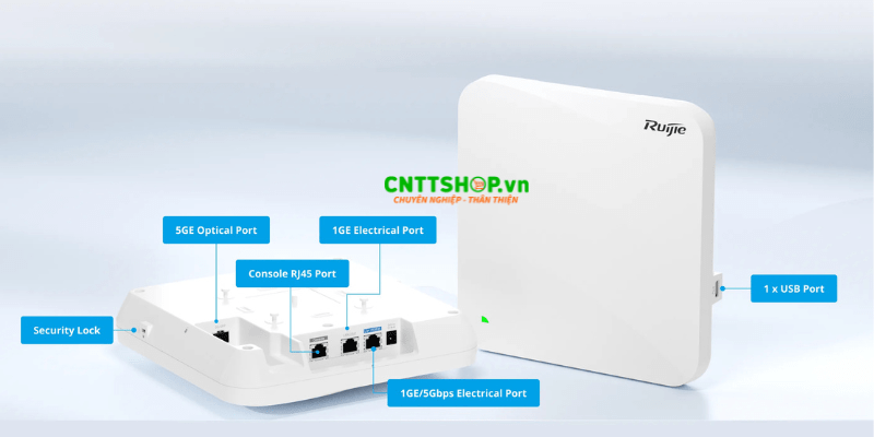 Cổng kết nối linh hoạt, tốc độ cao của Wifi 6 RG-AP880-L