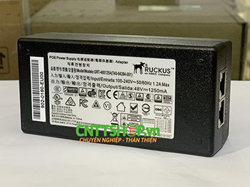 902-0180-XX00 Ruckus PoE 60W 48 VDC 1250mA Injector