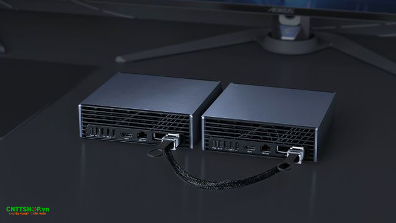 Kết nối nhiều máy tính AI TOP ATOM với nhau bằng sợi cáp DAC được thiết kế riêng