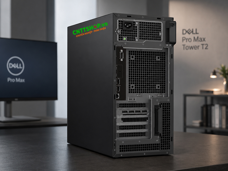 Ảnh mặt sau Dell Pro Max Tower T2 