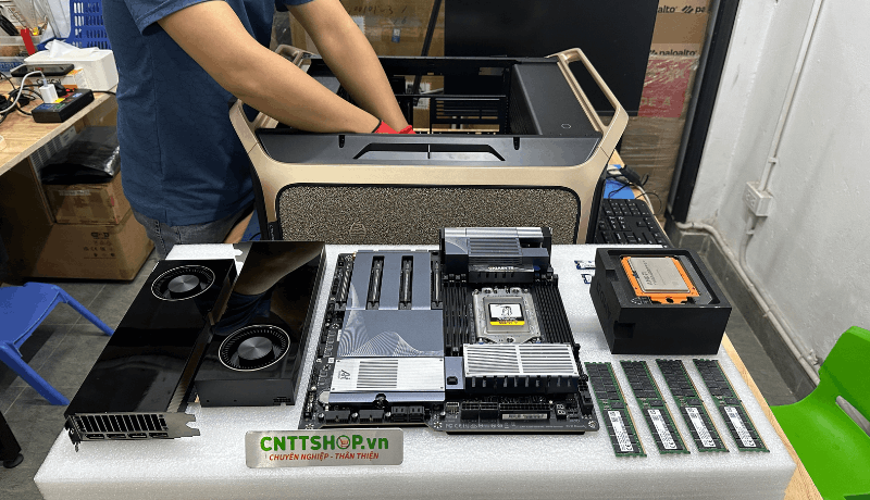 Giới thiệu về bộ workstation AI 800 triệu với 2 GPU RTX PRO 6000 Max-Q