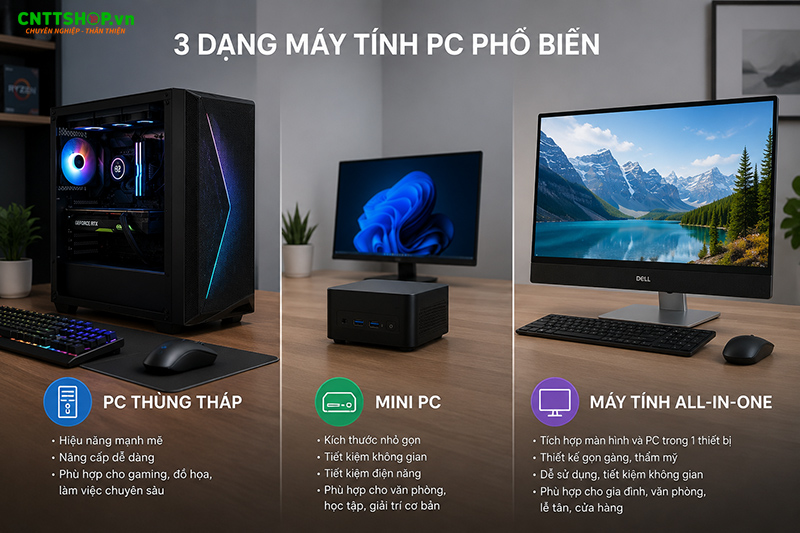 ba dạng máy tính PC