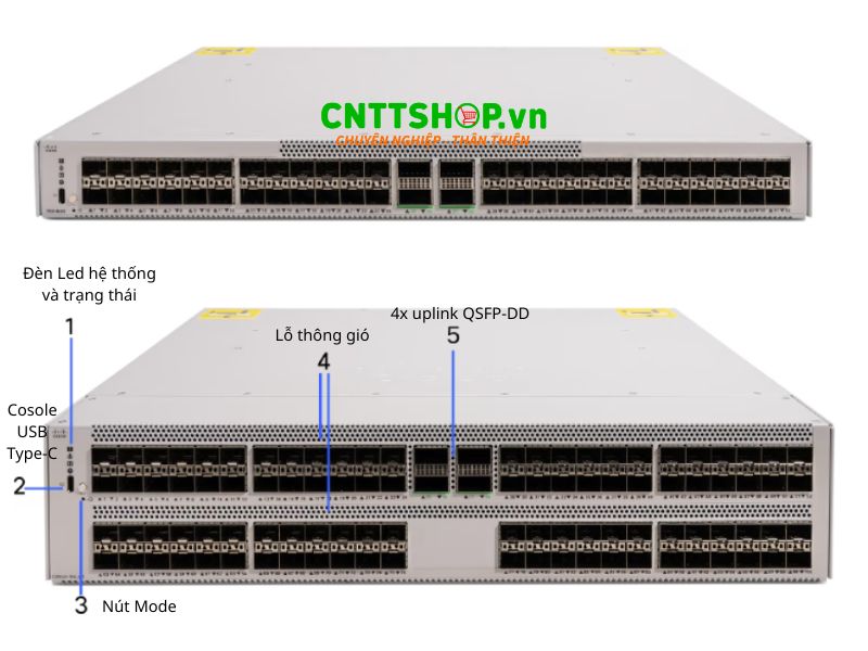 Thiết kế mặt trước Switch Cisco C9550 Series
