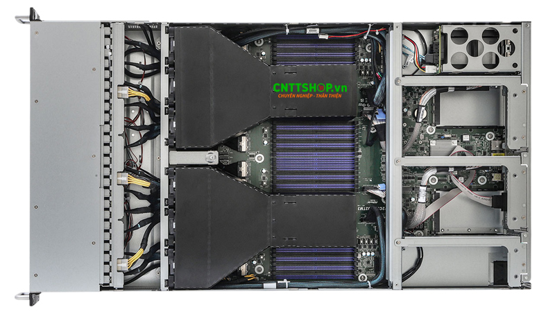 Bên trong máy chủ ASRock Rack 2U24E-EGS2