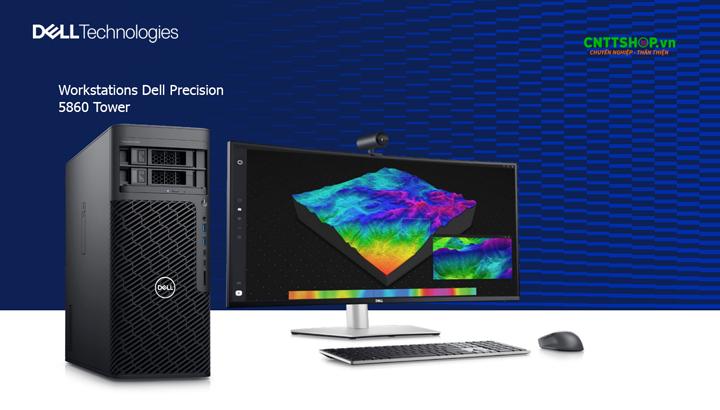 Dell Precision 5860 Tower là máy trạm cao cấp với khả năng nâng cấp và mở rộng dễ dàng,