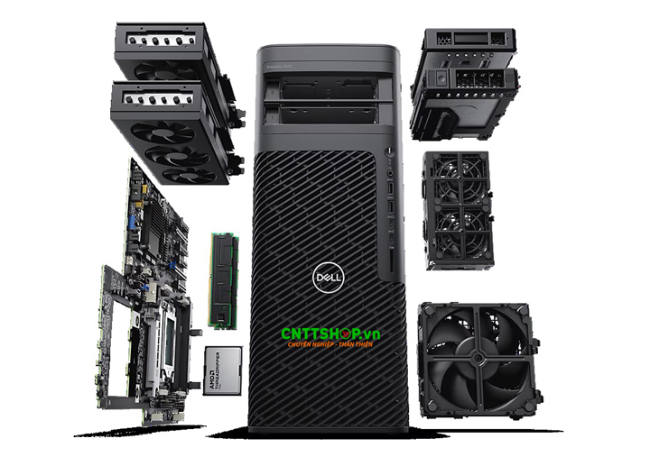 Dell Precision 7875 Tower là máy trạm dạng tháp, lý tưởng cho việc xử lý đồ họa cao cấp như tạo nội dung thực tế ảo AR/VR