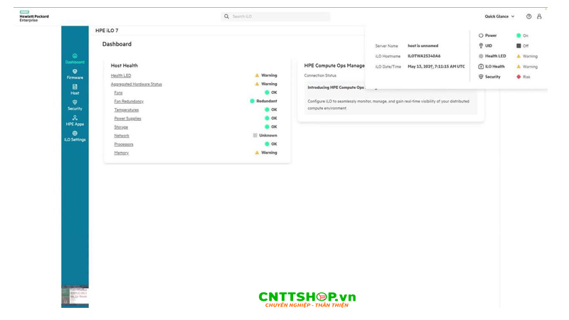 Giao diện mới của iLO7 Dash board