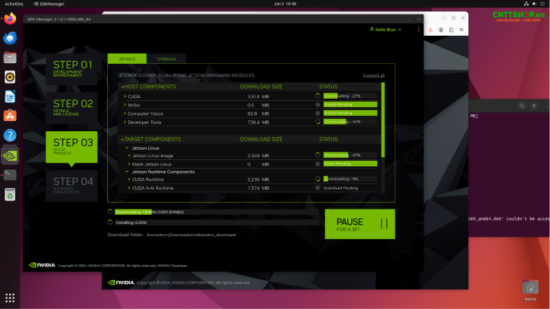 Giao diện của SDK Manager