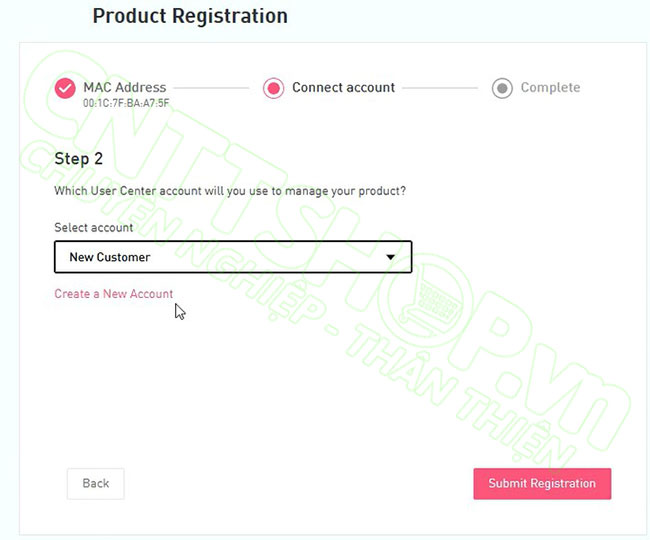 chọn UC account đã tạo ở bước trước để quản lý firewall này