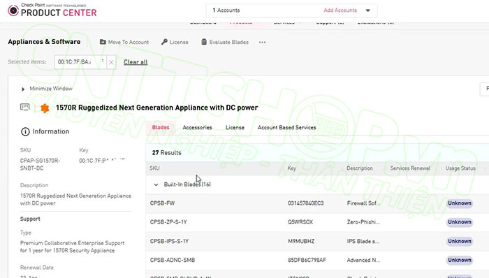 kiểm tra license trên user center account