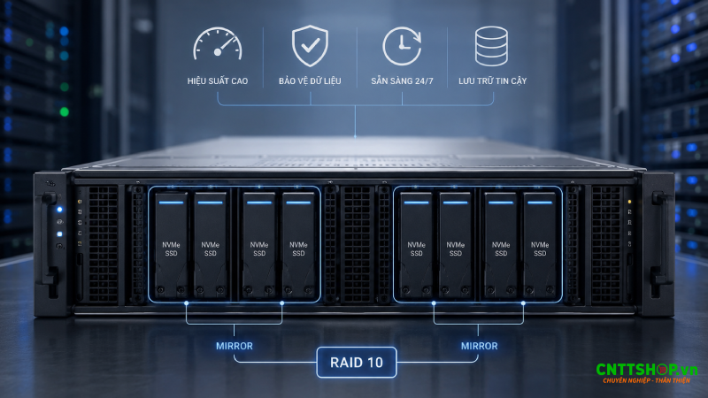 NVMe RAID trên server