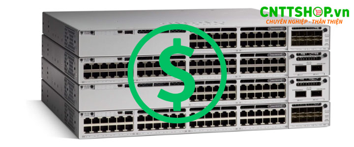 Giá của Switch Cisco Catalyst 9300 thay đổi dựa trên cấu hình và tính năng của từng model. 