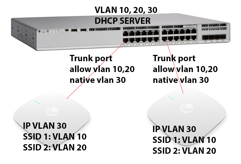Config VLAN for SSID Cambium Access Point