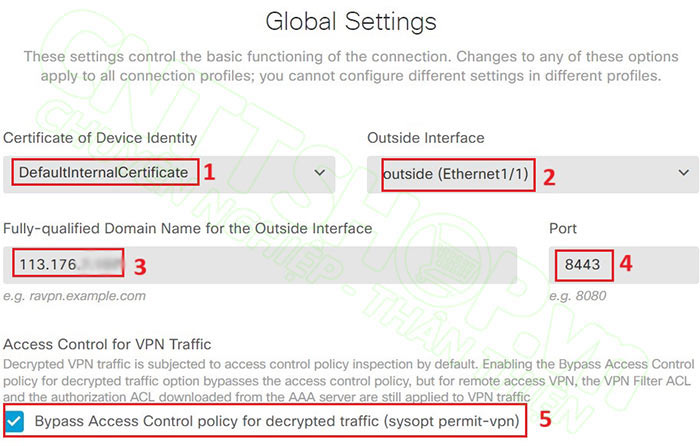 nhập các thông số kết nối WAN cho VPN
