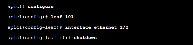 Shutdown Physical Ports with Cisco ACI command CLI
