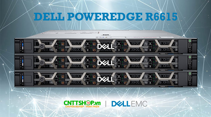 Dell PowerEdge R6725 Máy chủ Dell 17G AMD 1U mạnh mẽ cho AI & HPC