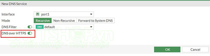 bật DNS over HTTPS