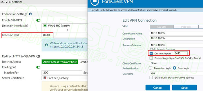 kiểm tra SSL VPN Port