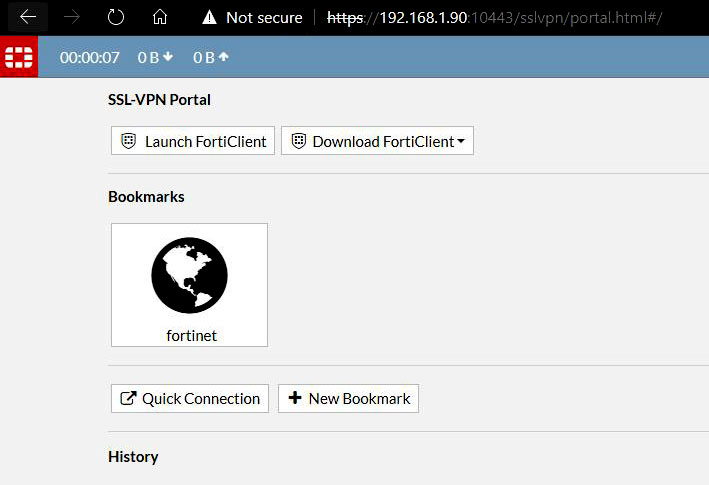 Giao diện SSL VPN đăng nhập qua web mode