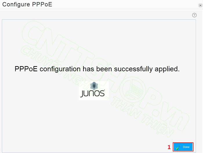 hoàn tất cấu hình pppoe