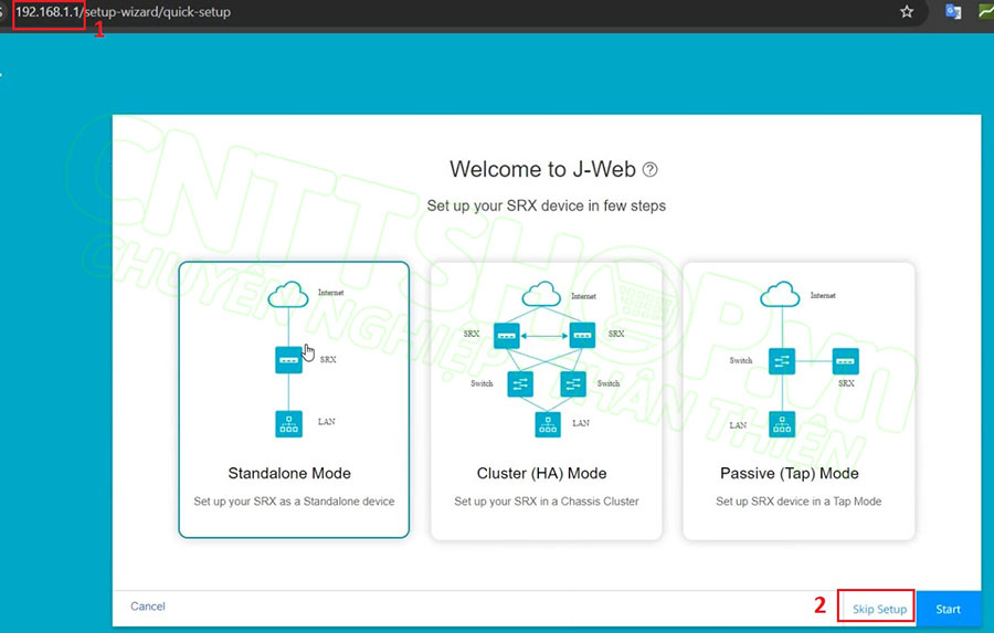 chọn skip quick setup để bỏ qua hướng dẫn cài đặt ban đầu
