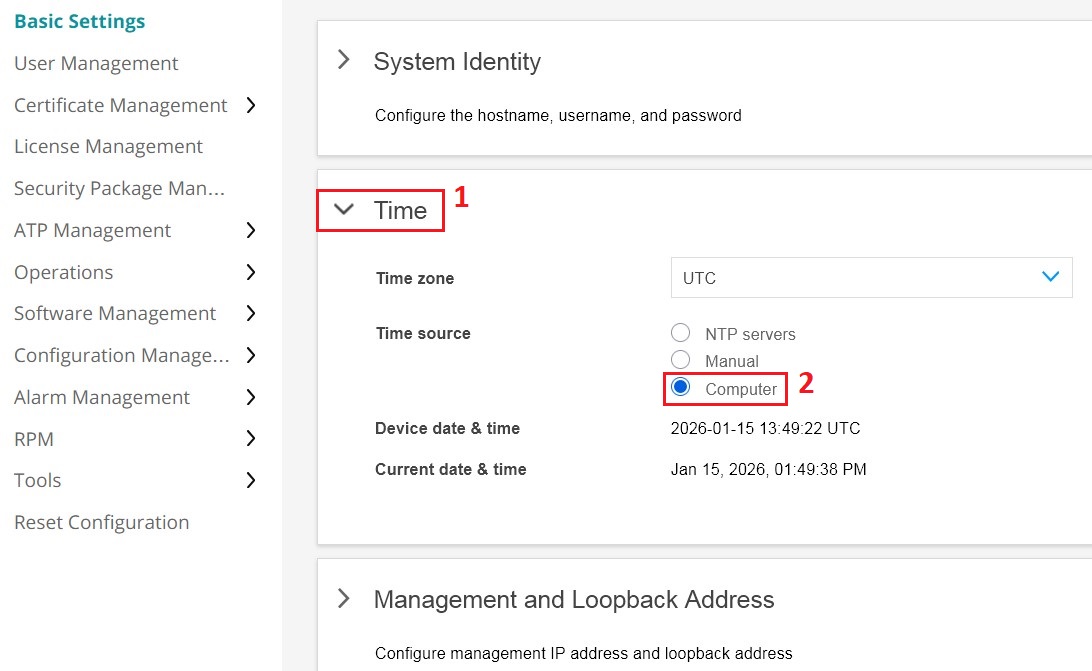 cấu hình time, NTP cho firewall