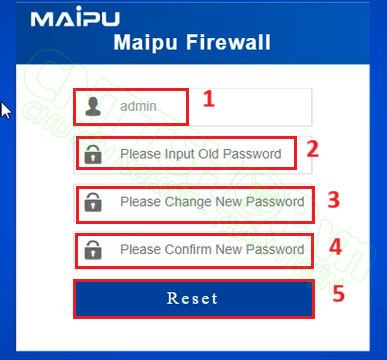 đổi mật khẩu mặc định của firewall