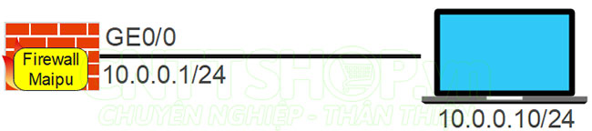 kết nối laptop với firewall Maipu qua cổng ge0/0