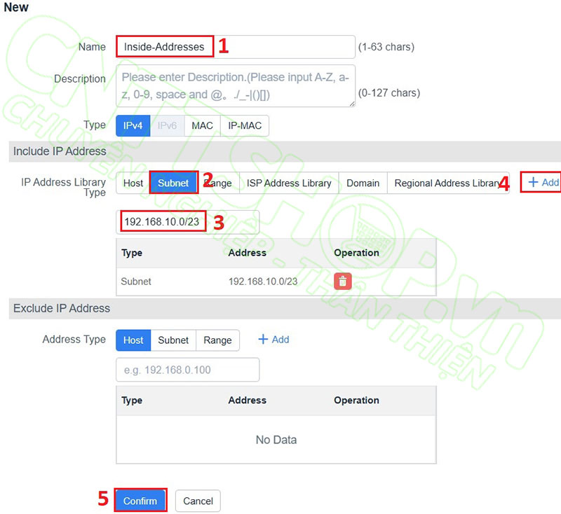 tạo dải mạng summary cho 2 vlan server và staff