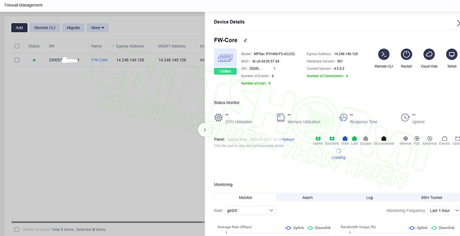 kiểm tra trạng thái firewall trên cloud