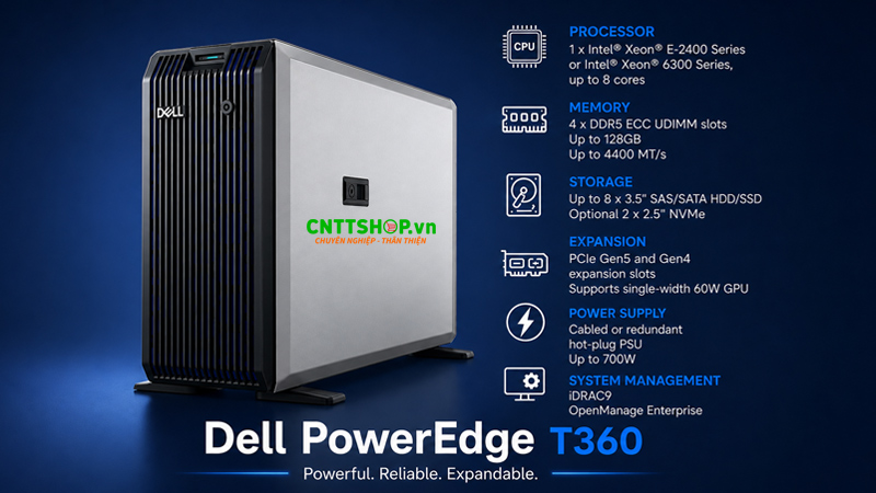 Máy chủ kế toán Dell PowerEdge T360