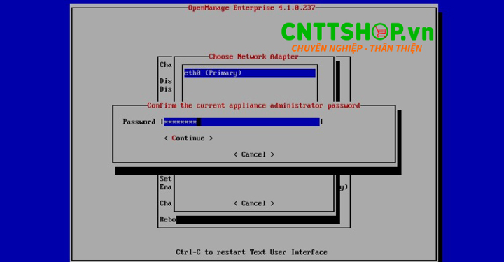  Đổi mật khẩu tài khoản admin xong, Set networking parameter để cấu hình các thông số network cho máy ảo, nên đặt IP static để cố định địa chỉ IP.