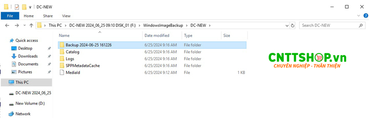 kiểm tra lại các file backup trong ổ chỉ định lưu trữ ở bước trước đấy.