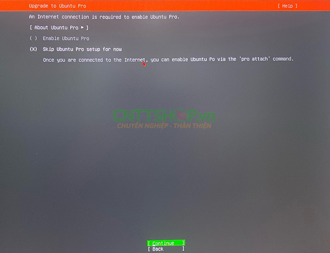Upgrade Ubuntu Pro khi cài Ubuntu