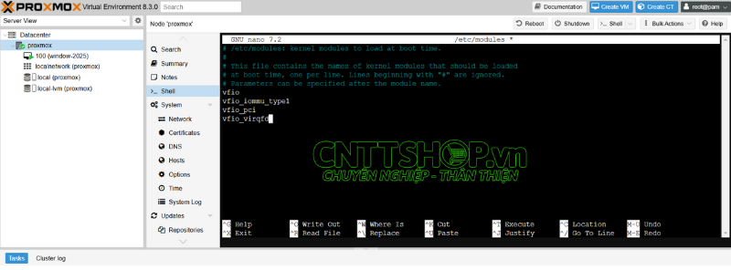 Cấu hình file module config