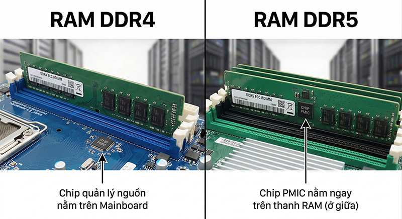 Mạch PMIC trên RAM DDR5