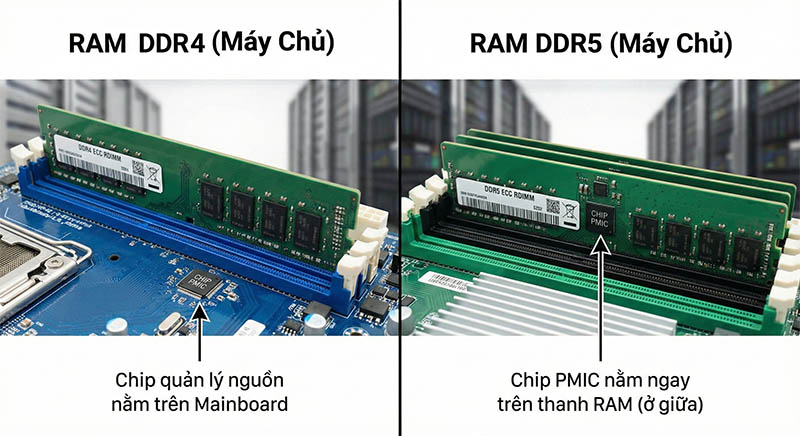 RAM DDR4 và RAM DDR5
