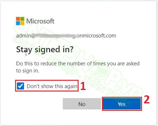 chọn don't show this again để đăng nhập nhanh