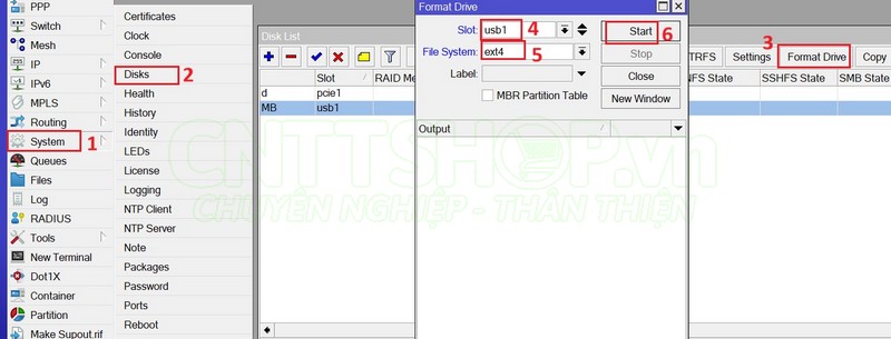 format cổng usb về định dạng ext4