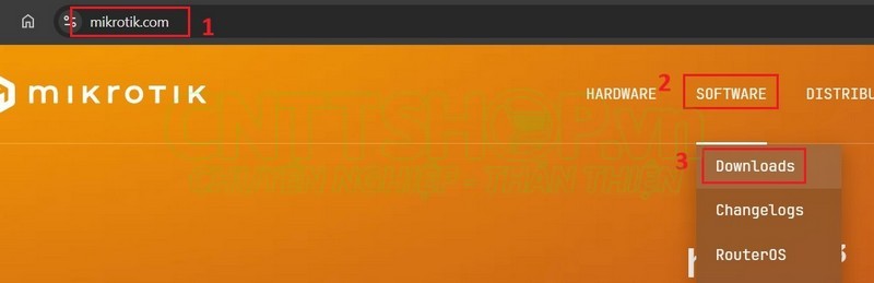 truy cập vào website mikrotik.com