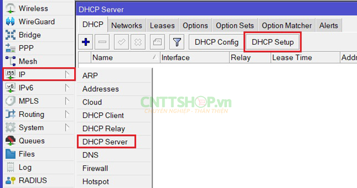 Tạo DHCP Server router MikroTik