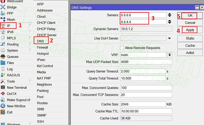 cấu hình DNS cho router