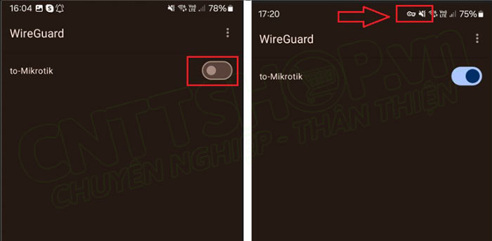 enable Wireguard VPN trên điện thoại Android