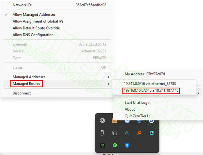 route đã được update xuống PC