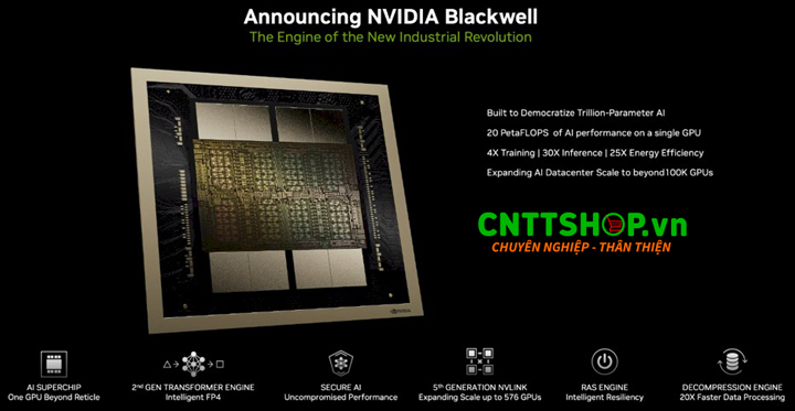 Kiến trúc của Blackwell GPU Nvidia được thiết lập để định nghĩa lại các mô hình AI tạo Sinh và xây dựng các HPC