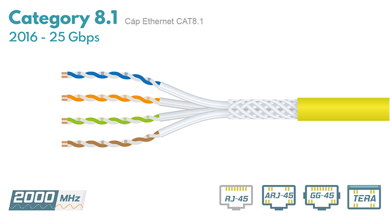 Cáp mạng Ethernet CAT8.1