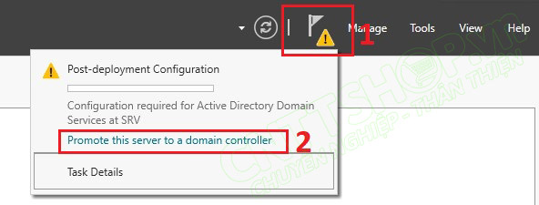 Prômte this server to a domain controller