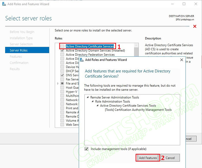 add Active Directory Certificate Services