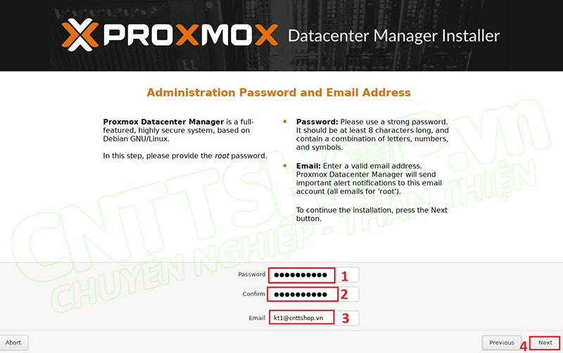 tạo Password cho tài khoản Root